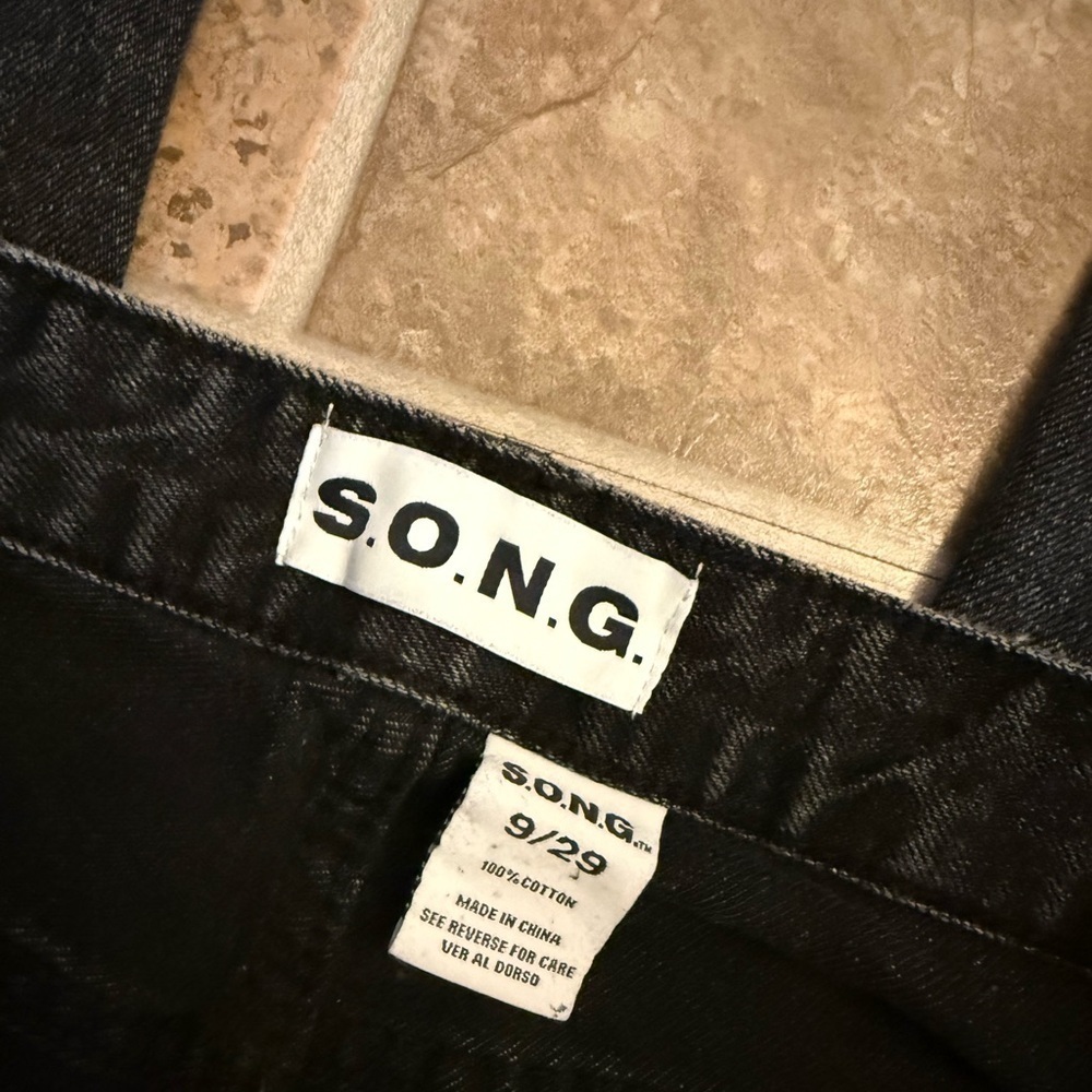 S.O.N.G Black Straight Jeans Classic Style - Picture 4 of 4